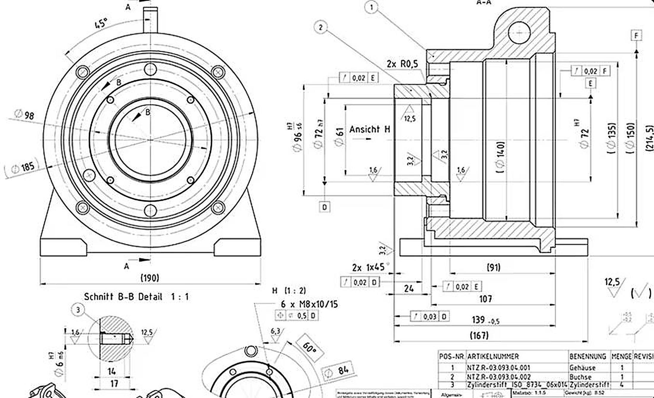 Shaft Flange Manufacturing Drawing